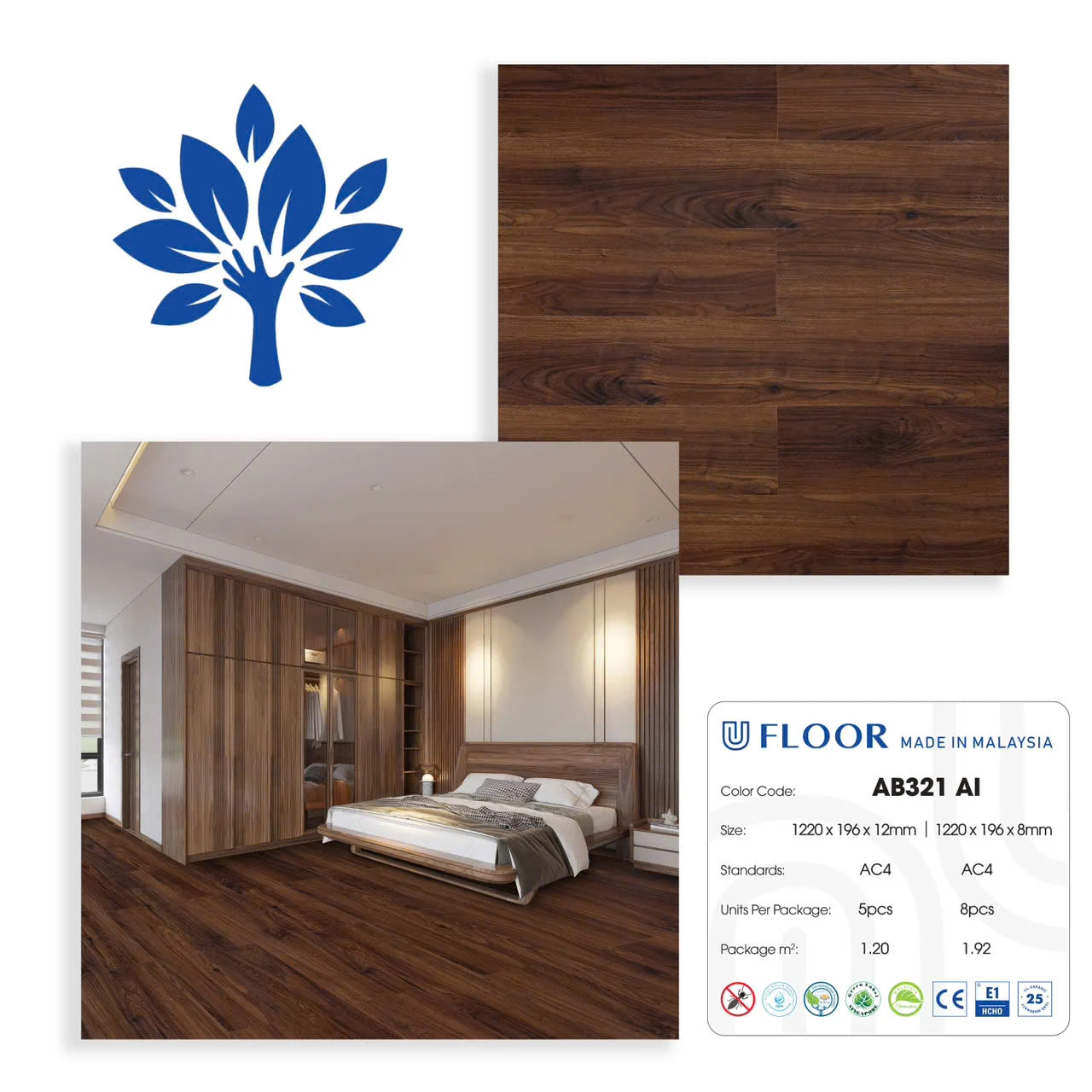 Sàn Gỗ Ufloor 321/8mm