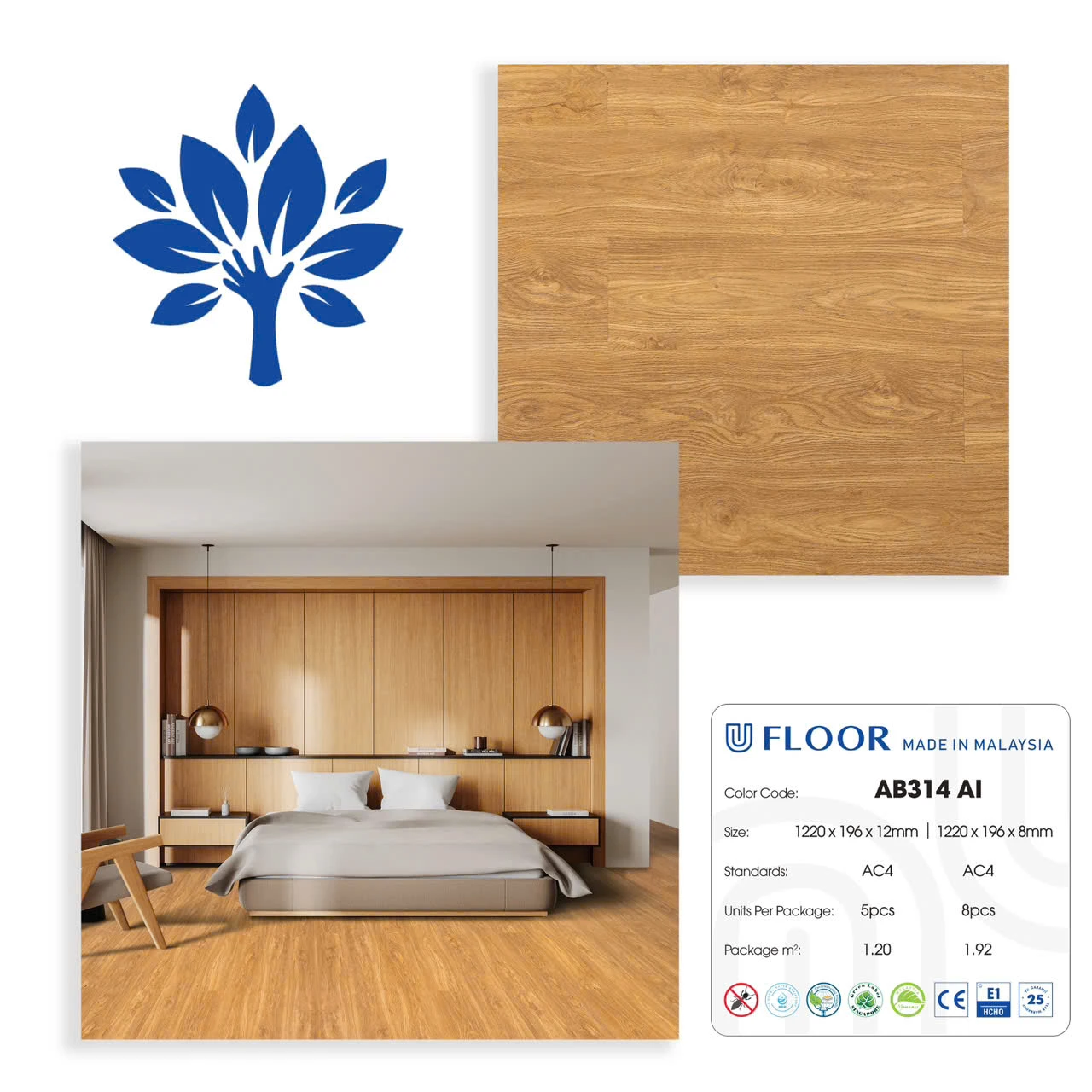 Sàn Gỗ Ufloor 314/8mm